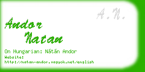 andor natan business card