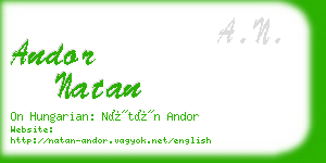 andor natan business card